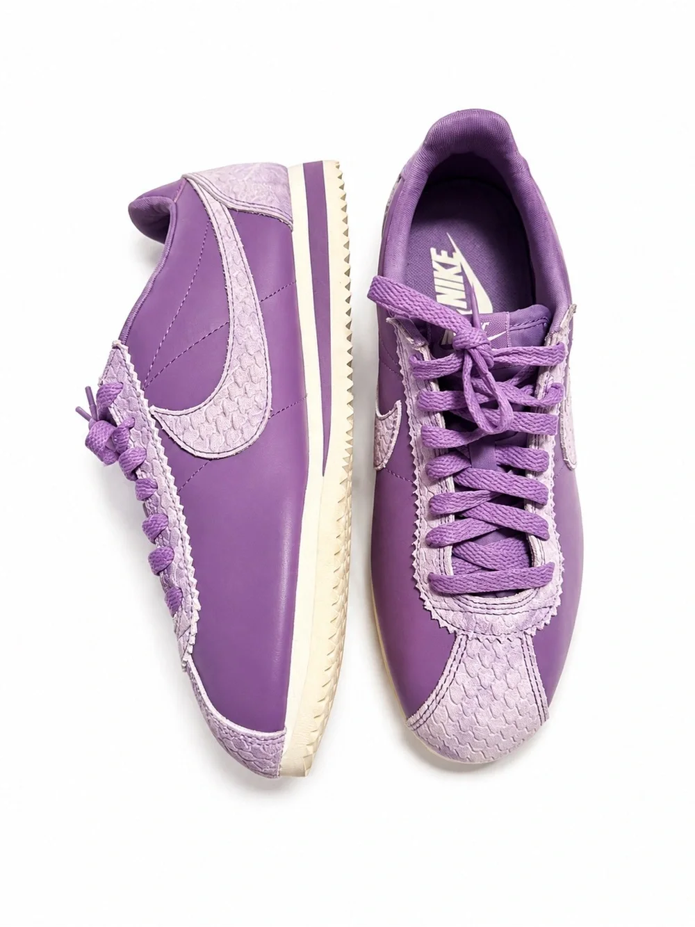 Nike Cortez Purple Lavender Textured Sneakers